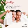 imageAsara Disposable Face Towel XL Facial Wipes  Organic Vegan Biodegradable  Add Water As a Makeup Remover  Sensitive Skin Face Towels  Clean Daily Towelettes 100 CountUnscented