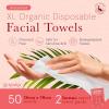 imageAsara Disposable Face Towel XL Facial Wipes  Organic Vegan Biodegradable  Add Water As a Makeup Remover  Sensitive Skin Face Towels  Clean Daily Towelettes 100 CountUnscented