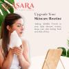 imageAsara Disposable Face Towel XL Facial Wipes  Organic Vegan Biodegradable  Add Water As a Makeup Remover  Sensitive Skin Face Towels  Clean Daily Towelettes 100 CountUnscented