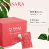 imageAsara Disposable Face Towel XL Facial Wipes  Organic Vegan Biodegradable  Add Water As a Makeup Remover  Sensitive Skin Face Towels  Clean Daily Towelettes 100 CountUnscented
