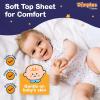 imageDimples Booster Pads Baby Diaper Doubler Inserts with Adhesive  1 Size Fits All Diapers  Boosts Absorbency  No More leaks for Overnight Travel Nighttime or Anytime 21 Count