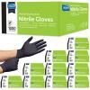 imageInspire Black Nitrile Disposable Gloves  45 Nitrile Medical Exam Cooking Cleaning Disposable Black Gloves Box Of 100 MediumExtra Large