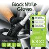 imageInspire Black Nitrile Disposable Gloves  45 Nitrile Medical Exam Cooking Cleaning Disposable Black Gloves Box Of 100 MediumExtra Large