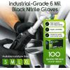 imageInspire Black Nitrile Gloves HEAVY DUTY 6 Mil Nitrile Chemical Resistant Medical Cooking Cleaning Disposable Black GlovesBlack 6mil Box of 100