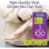 imageInspire Exam Medical Gloves  Clear Vinyl Disposable Gloves Latex Free For Food Prep 100 Medium