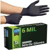 imageInspire HEAVY DUTY ORIGINAL Stretch Nitrile Black Gloves Disposable Latex Free  Food Mechanic 6mil Black or 8 Mil Orange6mil Black