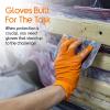 imageInspire Heavy Duty Orange Nitrile Disposable Gloves  ULTRA 8 Mil Diamond Textured Grip  Industrial Mechanic Food100