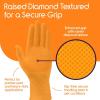 imageInspire Heavy Duty Orange Nitrile Disposable Gloves  ULTRA 8 Mil Diamond Textured Grip  Industrial Mechanic Food1000