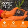 imageInspire Heavy Duty Orange Nitrile Disposable Gloves  ULTRA 8 Mil Diamond Textured Grip  Industrial Mechanic Food1000
