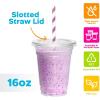 imageInspire Home ampamp Pantry Plastic Cups with Lids  BULK SAVINGS Smoothie Cup Iced Coffee Soda  Crystal Clear  16 Oz Case of 19216 Oz  192 Count