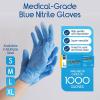 imageInspire Nitrile Exam Gloves  The Original Quality Stretch Nitrile Cobalt Blue  45 Gloves Disposable Latex Free Medical EMTLight Blue
