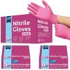 imageInspire Pink Gloves Disposable Latex Free  Nitrile Pink Glove Hair and Nail Salon Esthetician Nitrile Disposable Gloves10 Boxes of 50 1 Case
