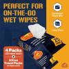 imageInspire Trail Wipes  Camping Wipes Body Wipes Adults  Biodegradable Wipes For Camping Travel Gym With Aloe And Vitamin E  No Rinse Bathing Shower Wipes Women Or Men100 Count 4 Packs Of 25