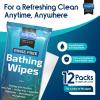 imageInspire Ultra Thick Rinse Free Body Wipes Bathing Wipes Rinse Free Wet Wipes Thick Strong Extra Large With Aloe Vera EnrichedThick Value Pack  12 Packs Of 8