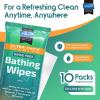 imageInspire Ultra Thick Rinse Free Body Wipes Bathing Wipes Rinse Free Wet Wipes Thick Strong Extra Large With Aloe Vera EnrichedUltra Thick 10 Packs Of 8