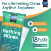 imageInspire Ultra Thick Rinse Free Body Wipes Bathing Wipes Rinse Free Wet Wipes Thick Strong Extra Large With Aloe Vera EnrichedUltra Thick Value Pack  18 Packs Of 8
