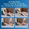 imageKolbs Bed Wedge Pillow Chic Jacquard Cover for Sleeping and Acid Reflux Heartburn Standard Width 75quot Height4 Piece Wedge Set