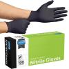 imageInspire Black Nitrile Disposable Gloves  45 Nitrile Medical Exam Cooking Cleaning Disposable Black Gloves Box Of 100 MediumMedium