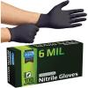 imageInspire Black Nitrile Gloves HEAVY DUTY 6 Mil Nitrile Chemical Resistant Medical Cooking Cleaning Disposable Black GlovesBlack 6mil Box of 100