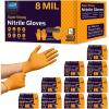imageInspire HEAVY DUTY ORIGINAL Stretch Nitrile Black Gloves Disposable Latex Free  Food Mechanic 6mil Black or 8 Mil Orange8mil Orange