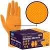 imageInspire Heavy Duty Orange Nitrile Disposable Gloves  ULTRA 8 Mil Diamond Textured Grip  Industrial Mechanic Food100
