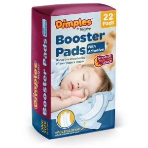 imageDimples Booster Pads Baby Diaper Doubler with Adhesive for Secure Fit  1 Size Fits All Diapers  Boosts Absorbency No More leaks 60 Count22 Count Pack of 1