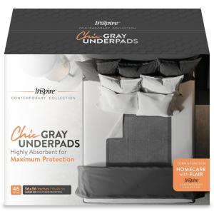 imageInspire 42 Count 23 x 36 Ultra Absorbent Underpads for Incontinence Waterproof Bed Pads  Leakproof Quick Drying  Hospital Bed Pads Disposable Adult  Mattress Protector XXL Chucks Pads36 x 36 Pack of 46