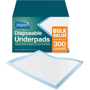 imageInspire Disposable Chux Underpads 23 x 36 Inches Pack of 300Pack of 300