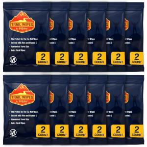 imageInspire Trail Wipes  Camping Wipes Body Wipes Adults  Biodegradable Wipes For Camping Travel Gym With Aloe And Vitamin E  No Rinse Bathing Shower Wipes Women Or MenPocket Packs