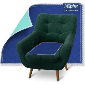imageInspire Waterproof Chair Pad Dark Colored to Hide Stains 18 x 24  Quilted for Incontinence Washable for Adults and Kids Reusable Underpad18x24  1 Pack