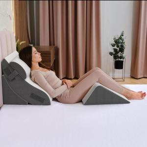 imageKolbs Bed Wedge Pillow Chic Jacquard Cover for Sleeping and Acid Reflux Heartburn Standard Width 75quot Height4 Piece Wedge Set