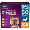 imageInspire Pet Care Dog Diapers Female Dogs  Bulk Value Doggie Incontinence Accidents for Heat Pee or Period and Housebreaking Small 50 CountXSmall 50 Count