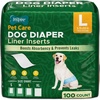 image:imageInspire Pet Dog Diaper Liners Booster Pads for Male and Female Dogs  for Male Dog Diapers Female Dog Diapers 100ct  Disposable Diaper Inserts Large