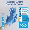 image:imageInspire Black Nitrile Disposable Gloves  45 Nitrile Disposable Safety Medical Cooking Cleaning GlovesBlue  Box of 100