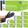 image:imageInspire Black Nitrile Disposable Gloves  45 Nitrile Disposable Safety Medical Cooking Cleaning GlovesBlack  Case of 1000
